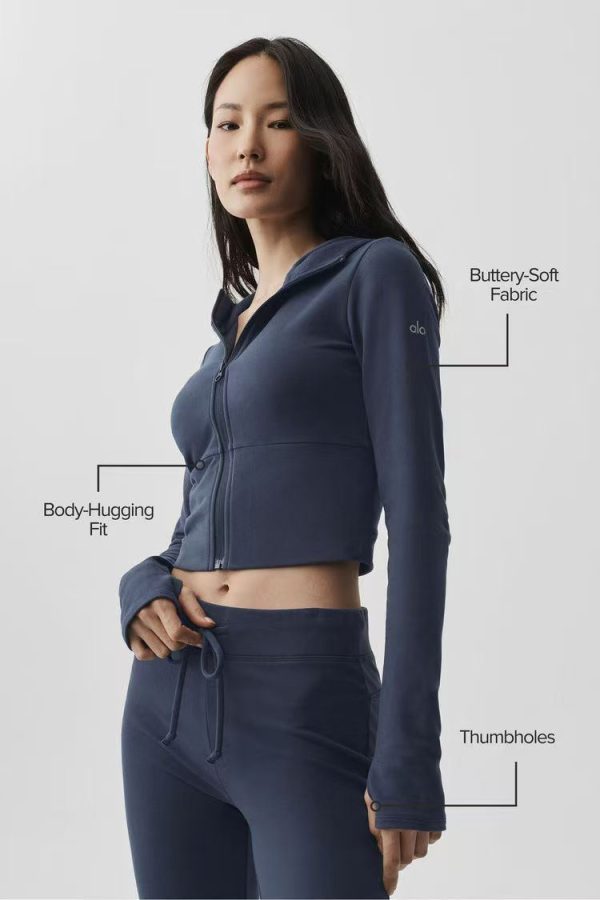 02-246-1.jpg Women's Cropped Zip Hoodie & Flared Pants Set 919b