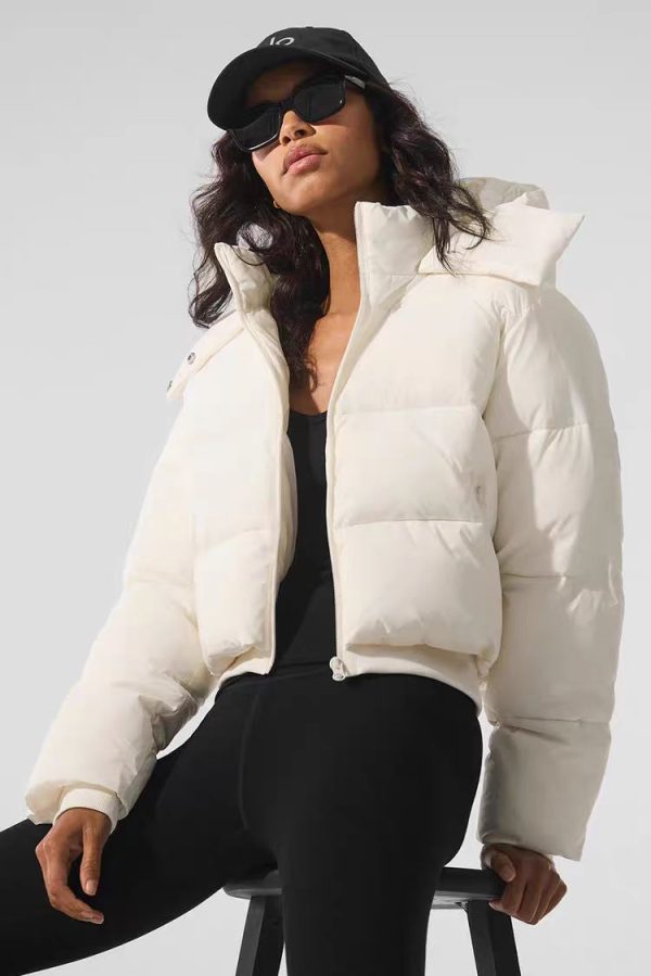 Cropped Stand Collar Zip Up Athletic Jacket 910c