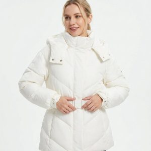Belted Hooded Quilted Puffer Coat 910g