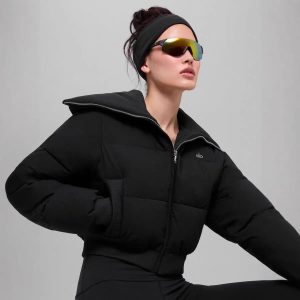 Cropped Wide Collar Puffer Jacket 910h