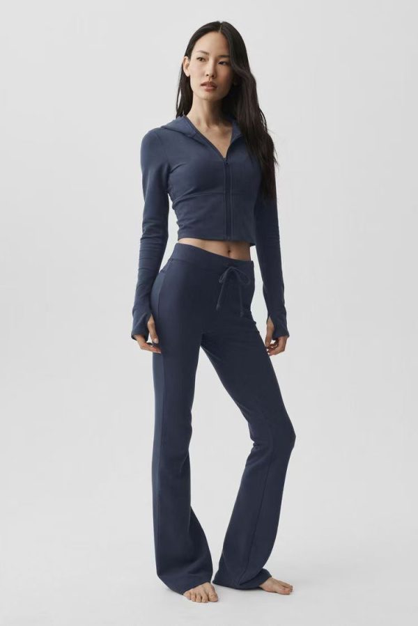 919b-cover-1.jpg Women's Cropped Zip Hoodie & Flared Pants Set 919b